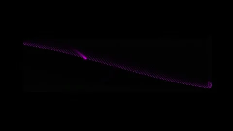 Abstract wavy line pattern with glowing pink particles forming a curve video Video stock 343611803