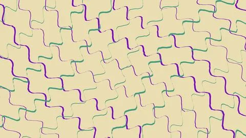 Abstract wavy line pattern on light yellow background 스톡 일러스트