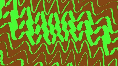 Abstract wavy line pattern in lime green and brown colors Stock Illustration