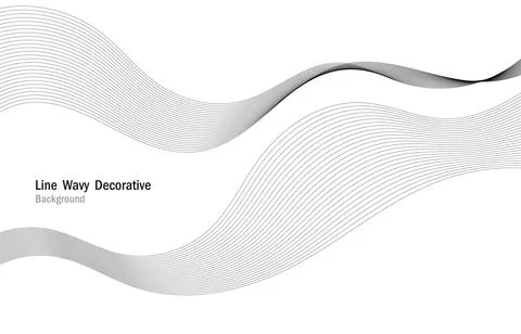 Abstract wavy line pattern stripe decorative template. イラスト素材