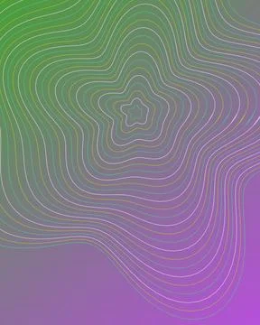 Abstract Wavy Line Star Pattern on Green and Purple Gradient Background for.. イラスト素材