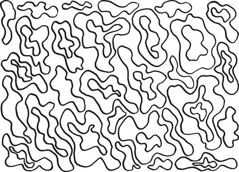 Abstract wavy linear seamless repeating black pattern Illustrazione stock