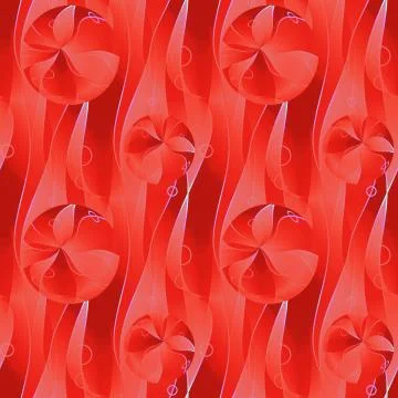 Abstract wavy lines and circles pattern in red shades vertically 스톡 일러스트