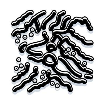 Abstract wavy lines and circles pattern design Stock Illustration