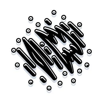 Abstract wavy lines and dots pattern Illustrazione stock