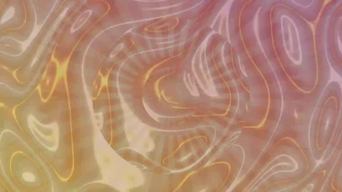 Abstract wavy lines and shapes in warm orange and yellow gradient background Stockbeeldmateriaal 335184115