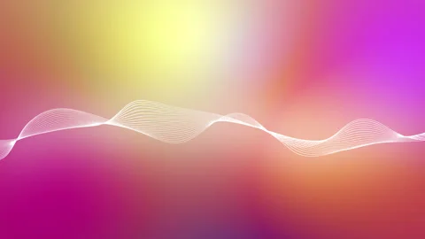 Abstract wavy lines background looped animation. bright gradient neon colors Stock Footage 154212081