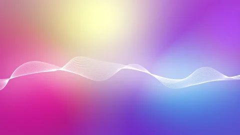 Abstract wavy lines background looped animation. bright colorful neon colors Stock Footage 154320052