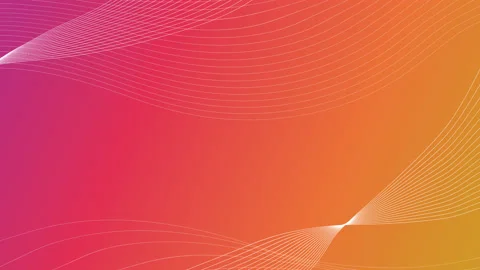 Abstract wavy lines background looped animation. bright red and orange gradient Stock Footage 172251620