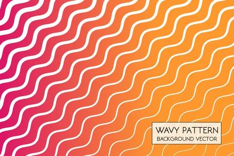 Abstract wavy lines background. Wavy stripes pattern. Vector illustration Illustrazione stock