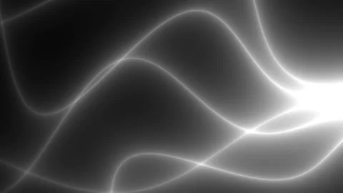 Abstract Wavy Lines Black and White Background Loop. Stock Footage 339125943