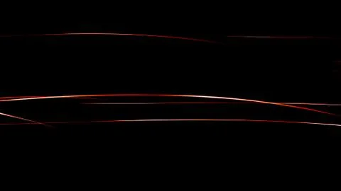 Abstract wavy lines on a black background, computer graphics. Stock-Illustration