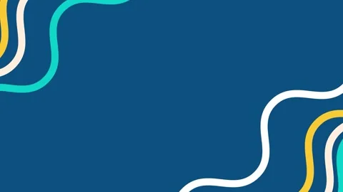 Abstract wavy lines on blue backdrop. the dynamic lines in vibrant hues dance  Video stock 313558579