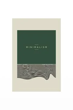 Abstract Wavy Lines Boho Wall Art Decor Stock Illustration