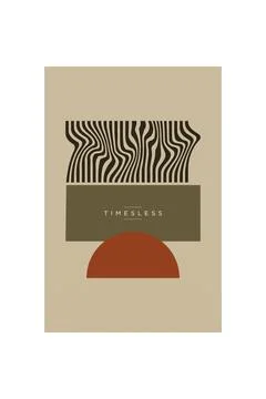 Abstract Wavy Lines Boho Wall Art Decor Stock Illustration