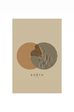 Abstract Wavy Lines Boho Wall Art Decor Illustrazione stock
