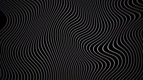Abstract Wavy Lines Chromatic Aberration 4K Seamless Loop Video stock 333613137