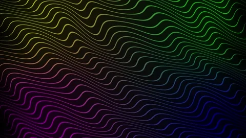 Abstract wavy lines in colorful gradient background Stock Footage 333782247