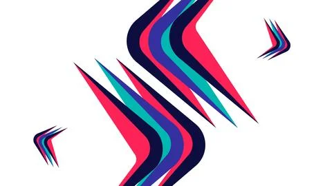Abstract wavy lines in colors, fluid motion and artistic brush strokes, abs.. 스톡 일러스트
