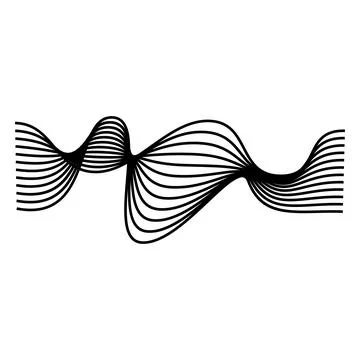 Abstract wavy lines creating dynamic signal flow Stock Illustration