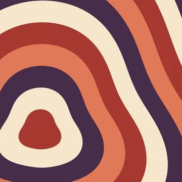 Abstract wavy lines creating flowing, organic, groovy background in retro c.. Stock Illustration