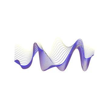 Abstract wavy lines creating gradient mesh pattern Stockillustratie