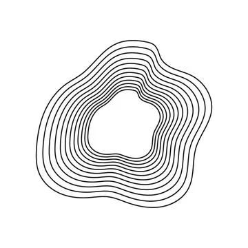 Abstract wavy lines creating organic topographic pattern Stock Illustration
