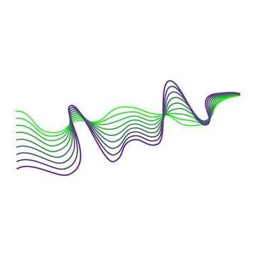 Abstract wavy lines creating smooth gradient design Stock Illustration
