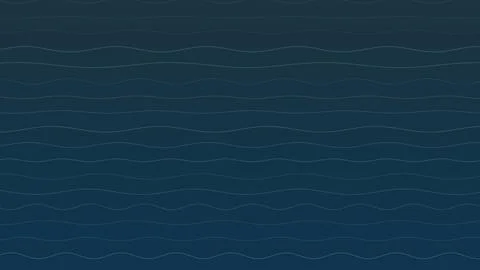 Abstract wavy lines on a dark blue gradient background representing flow an.. Stock Illustration