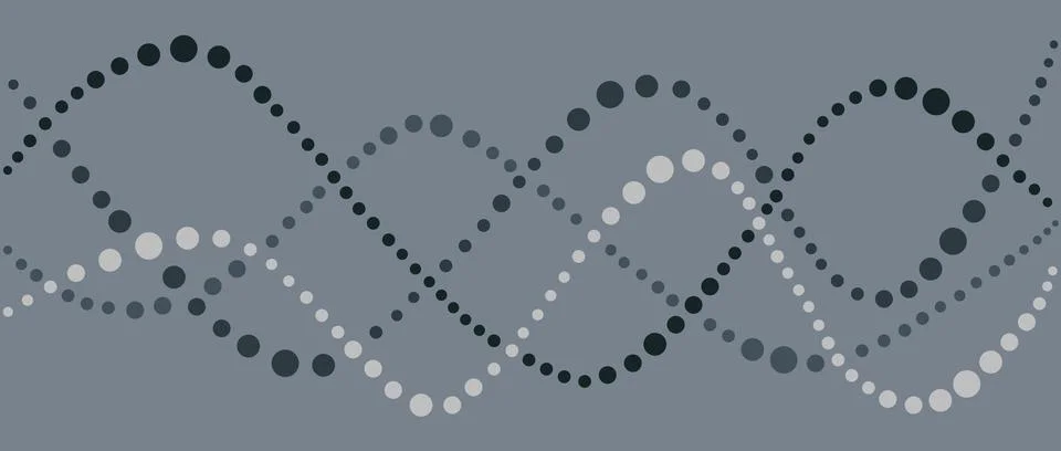 Abstract wavy lines of dots create a dynamic and modern visual pattern Illustrazione stock