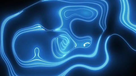 Abstract wavy lines drift across a professional technology backdrop. Seamle.. 動画素材 337817363