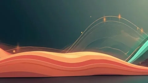 Abstract Wavy Lines Flowing Gently with Sparkles, Modern Animated Background Stock Footage 314146524