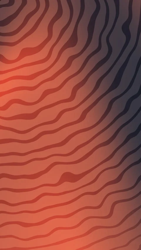 Abstract Wavy Lines Flowing in Orange and Red Hues Stock-Footage 335944231