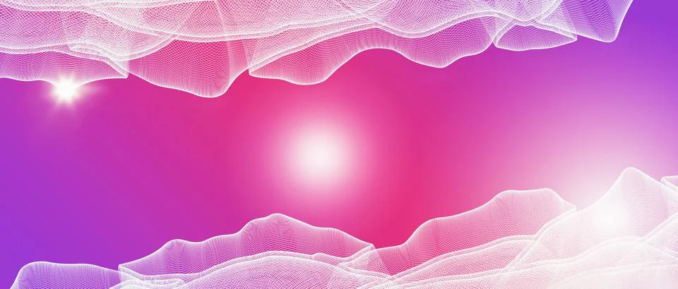 Abstract wavy lines on gradient-colored background Stock Illustration