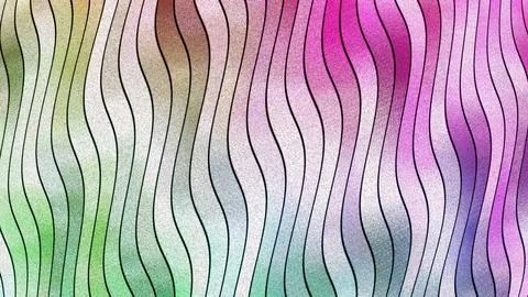 Abstract Wavy Lines Gradient Texture Background in Pink and Green Stock Illustration