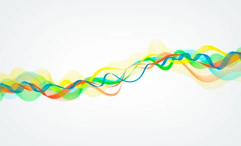 Abstract wavy lines graphic Stock Illustration