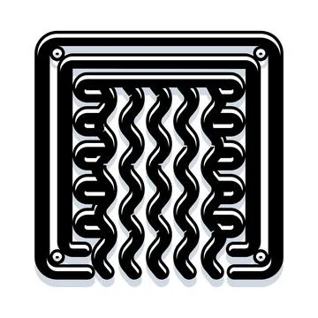 Abstract wavy lines minimalist pattern icon design Illustrazione stock