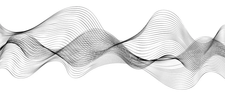 Abstract wavy lines modern vector background	 Illustrazione stock