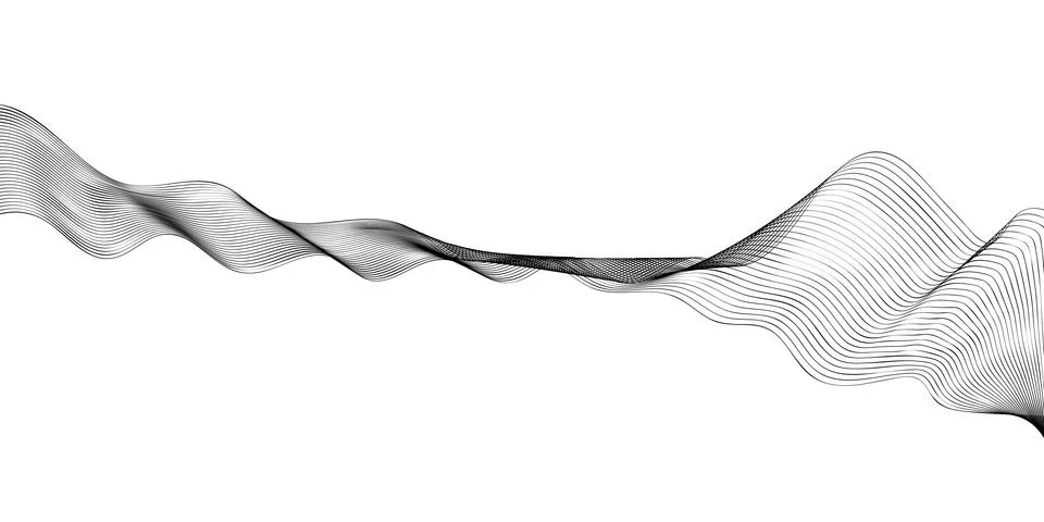 Abstract wavy lines modern vector background	 イラスト素材