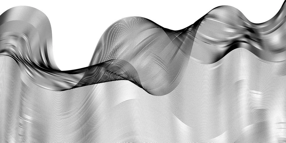 Abstract wavy lines modern vector background	 Illustrazione stock
