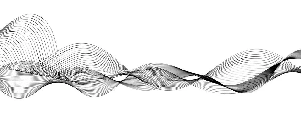Abstract wavy lines modern vector background	 스톡 일러스트