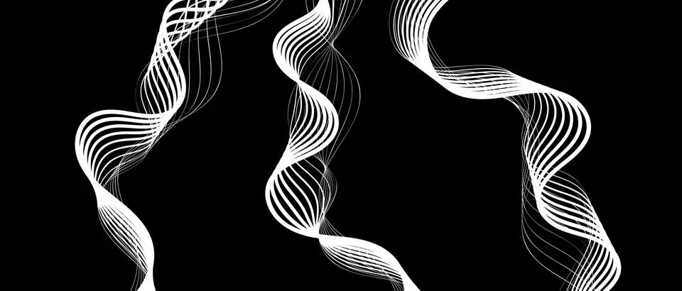 Abstract wavy lines modern vector background Illustrazione stock