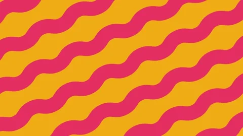 Abstract wavy lines motion background, in vibrant pink, and gold Stock Footage 339621049