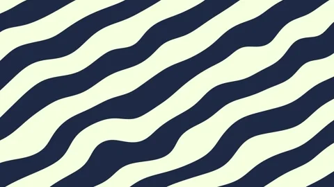 Abstract wavy lines motion background, dark blue and cream aesthetic pattern Stock Footage 339621054