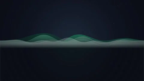 Abstract Wavy Lines Overlay on Dark Night Sky with Stars Background Stock Footage 348423160