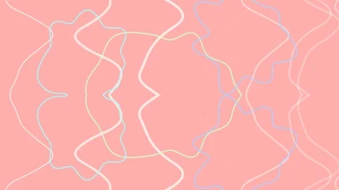 Abstract wavy lines overlay on pink background motion an graphic featuring thin, Vidéo 330529899
