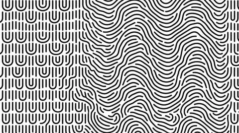 Abstract wavy lines pattern in black and white for backgrounds and textures. Ilustración de archivo