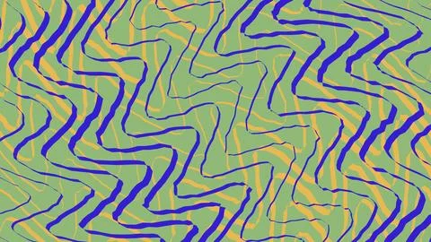 Abstract wavy lines pattern in blue and olive green colors Stock Illustration
