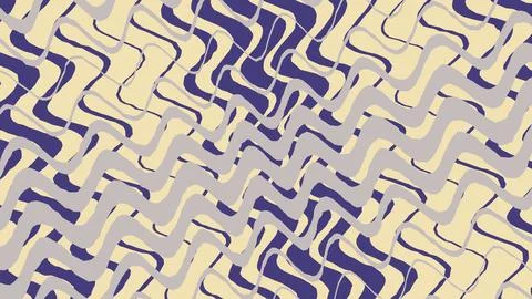 Abstract wavy lines pattern in blue yellow and grey colors Stock Illustration