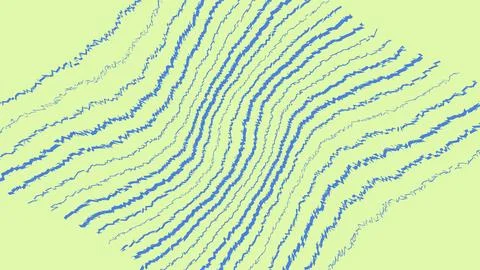Abstract wavy lines pattern with blue and gold colors Stockillustratie